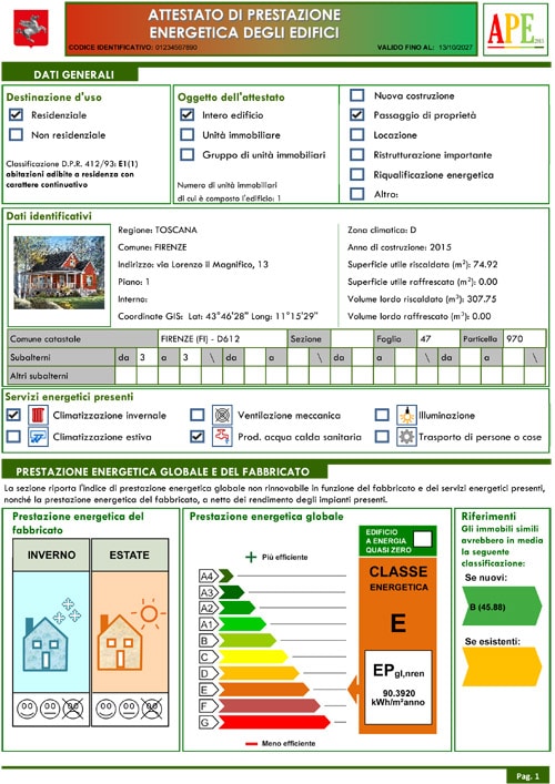certificato energetico Terrasini